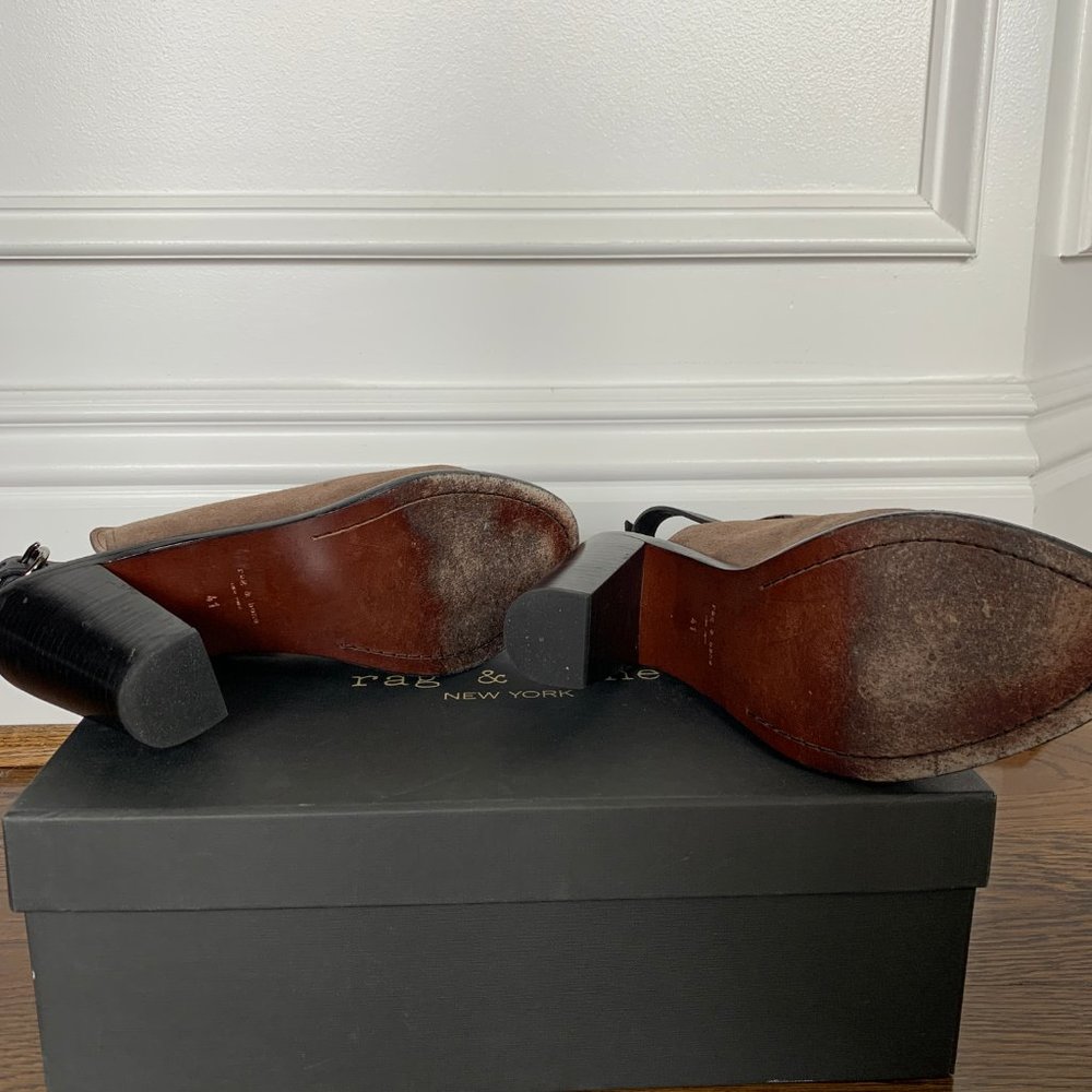 Rag & Bone Suede Open-Toe Booties - image 3